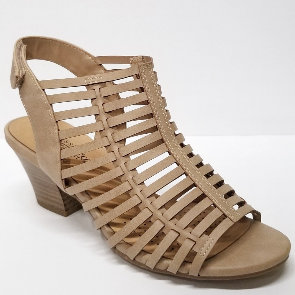 Women’s Tan Strappy Block Heel Sandals